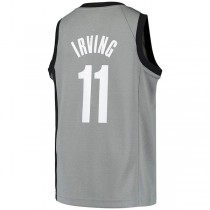 B.Nets #11 Kyrie Irving Jordan Brand 2020-21 Swingman Player Jersey Gray Statement Edition Stitched American Basketball Jersey