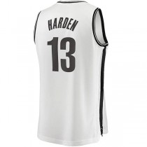 B.Nets #13 James Harden Fanatics Branded 2020-21 Fast Break Replica Jersey Association Edition White Stitched American Basketball Jersey