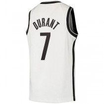 B.Nets #7 Kevin Durant 2020-21 Swingman Jersey Association Edition White Stitched American Basketball Jersey