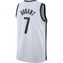 B.Nets #7 Kevin Durant 2020-21 Swingman Jersey White Association Edition Stitched American Basketball Jersey
