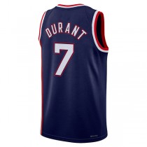 B.Nets #7 Kevin Durant 2021-22 Swingman Jersey City Edition Navy Stitched American Basketball Jersey
