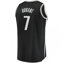 B.Nets #7 Kevin Durant Fanatics Branded 2019-20 Fast Break Replica Jersey Black Icon Edition Stitched American Basketball Jersey