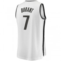 B.Nets #7 Kevin Durant Fanatics Branded 2019 Fast Break Player Movement Jersey Association Edition White Stitched American Basketball Jersey