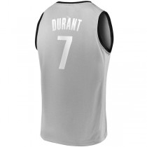 B.Nets #7 Kevin Durant Fanatics Branded 2019 Fast Break Player Movement Jersey Statement Edition Charcoal Stitched American Basketball Jersey
