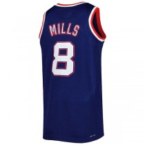 B.Nets #8 Patty Mills 2021-22 Moments Mixtape Swingman Jersey Navy Stitched American Basketball Jersey