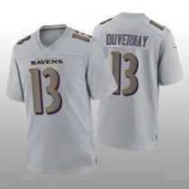 B.Ravens #13 Devin Duvernay Gray Atmosphere Game Jersey Stitched American Football Jerseys