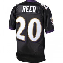 B.Ravens #20 Ed Reed Mitchell & Ness Black 2004 Authentic Throwback Retired Player Jersey Stitched American Football Jerseys