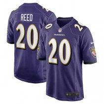 B.Ravens #20 Ed Reed Purple Retired Player Game Jersey Stitched American Football Jerseys