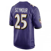 B.Ravens #25 Kevon Seymour Purple Game Player Jersey Stitched American Football Jerseys