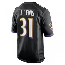 B.Ravens #31 Jamal Lewis Black Retired Player Jersey Stitched American Football Jerseys