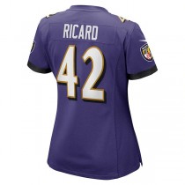 B.Ravens #42 Patrick Ricard Purple Game Jersey Stitched American Football Jerseys