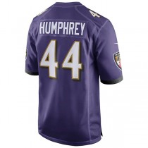 B.Ravens #44 Marlon Humphrey Purple Player Game Jersey Stitched American Football Jerseys