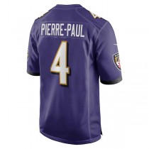 B.Ravens #4 Jason Pierre-Paul Purple Home Game Player Jersey Stitched American Football Jerseys