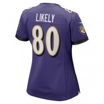 B.Ravens #80 Isaiah Likely Purple Player Game Jersey Stitched American Football Jerseys