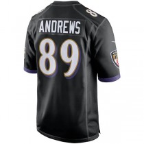 B.Ravens #89 Mark Andrews Black Game Jersey Stitched American Football Jerseys
