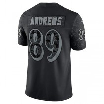B.Ravens #89 Mark Andrews Black RFLCTV Limited Jersey Stitched American Football Jerseys