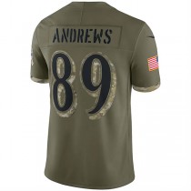 B.Ravens #89 Mark Andrews Olive 2022 Salute To Service Limited Jersey Stitched American Football Jerseys