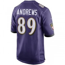 B.Ravens #89 Mark Andrews Purple Game Player Jersey Stitched American Football Jerseys