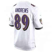B.Ravens #89 Mark Andrews White Game Jersey Stitched American Football Jerseys