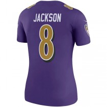 B.Ravens #8 Lamar Jackson Purple Color Rush Legend Player Jersey Stitched American Football Jerseys