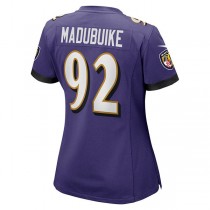 B.Ravens #92 Justin Madubuike Purple Game Jersey Stitched American Football Jerseys