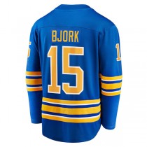 B.Sabres #15 Anders Bjork Fanatics Branded Team Home Breakaway Player Jersey Royal Stitched American Hockey Jerseys