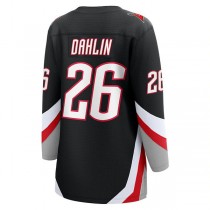 B.Sabres #26 Rasmus Dahlin Fanatics Branded Alternate Premier Breakaway Player Jersey Black Stitched American Hockey Jerseys