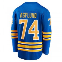 B.Sabres #74 Rasmus Asplund Fanatics Branded Home Breakaway Player Jersey Royal Stitched American Hockey Jerseys