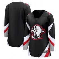 B.Sabres Fanatics Branded Alternate Premier Breakaway Blank Jersey Black Stitched American Hockey Jerseys