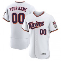 Baseball Jerseys Custom Minnesota Twins White Home Authentic Custom Patch Jersey