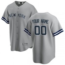 Baseball Jerseys Custom New York Yankees Gray Road Replica Custom Jersey