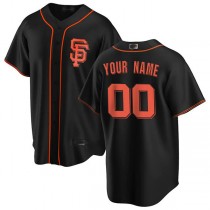 Baseball Jerseys Custom San Francisco Giants Black Alternate Replica Custom Jersey