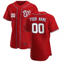 Baseball Jerseys Custom Washington Nationals Scarlet Alternate Authentic Custom Patch Jersey
