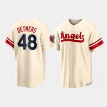 Baseball Jerseys Los Angeles Angels #48 Reid Detmers Cream Stitched 2022 City Connect Jersey Men Youth Women