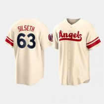 Baseball Jerseys Los Angeles Angels #63 Chase Silseth Cream Stitched 2022 City Connect Jersey Men Youth Women