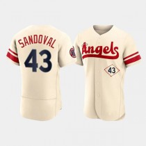 Baseball Jerseys Men Los Angeles Angels #43 Patrick Sandoval Cream Stitched 2022 City Connect Jersey