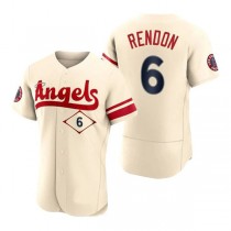 Baseball Jerseys Men Los Angeles Angels #6 Anthony Rendon Cream Stitched 2022 City Connect Jersey