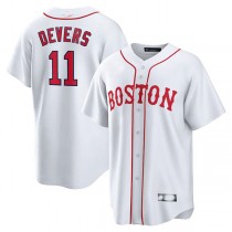 Boston Red Sox #11 Rafael Devers White 2021 Patriots' Day Official Replica Player Jersey Baseball Jerseys