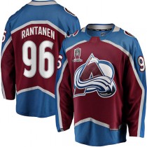 C.Avalanche #96 Mikko Rantanen Fanatics Branded Home 2022 Stanley Cup Champions Breakaway Player Jersey Burgundy Stitched American Hockey Jerseys