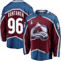 C.Avalanche #96 Mikko Rantanen Fanatics Branded Home 2022 Stanley Cup Final Breakaway Player Jersey Burgundy Stitched American Hockey Jerseys