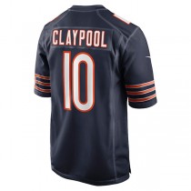C.Bears #10 Chase Claypool Navy Game Player Jersey Stitched American Football Jerseys