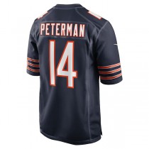 C.Bears #14 Nathan Peterman Navy Game Player Jersey Stitched American Football Jerseys