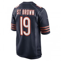 C.Bears #19 Equanimeous St. Brown Navy Game Player Jersey Stitched American Football Jerseys