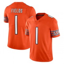 C.Bears #1 Justin Fields Orange Alternate Vapor Limited Jersey Stitched American Football Jerseys