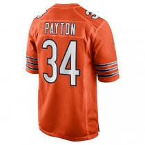 C.Bears #34 Walter Payton Orange Retired Player Jersey Stitched American Football Jerseys
