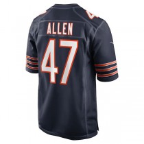 C.Bears #47 Chase Allen Navy Game Player Jersey Stitched American Football Jerseys