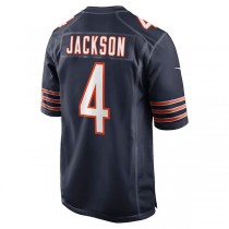 C.Bears #4 Eddie Jackson Navy Game Player Jersey Stitched American Football Jerseys