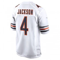 C.Bears #4 Eddie Jackson White Game Jersey Stitched American Football Jerseys