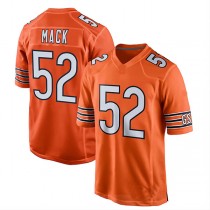 C.Bears #52 Khalil Mack Orange Game Jersey Stitched American Football Jerseys