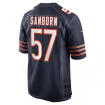 C.Bears #57 Jack Sanborn Navy Game Player Jersey Stitched American Football Jerseys